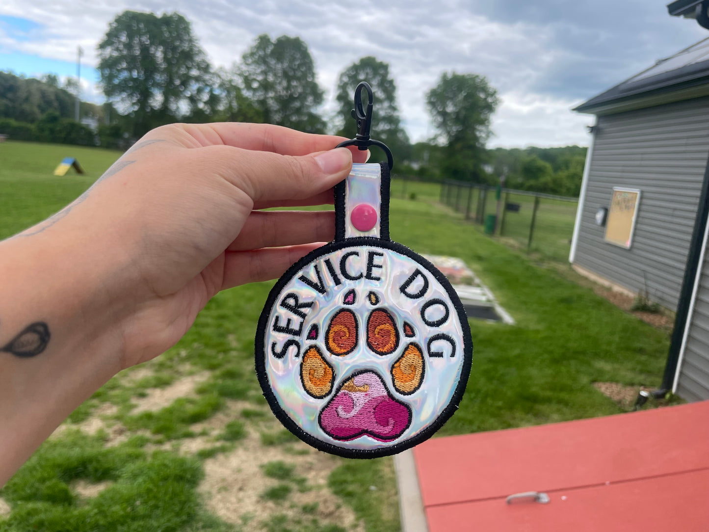 Lesbian Pride Vest and Snap Tab
