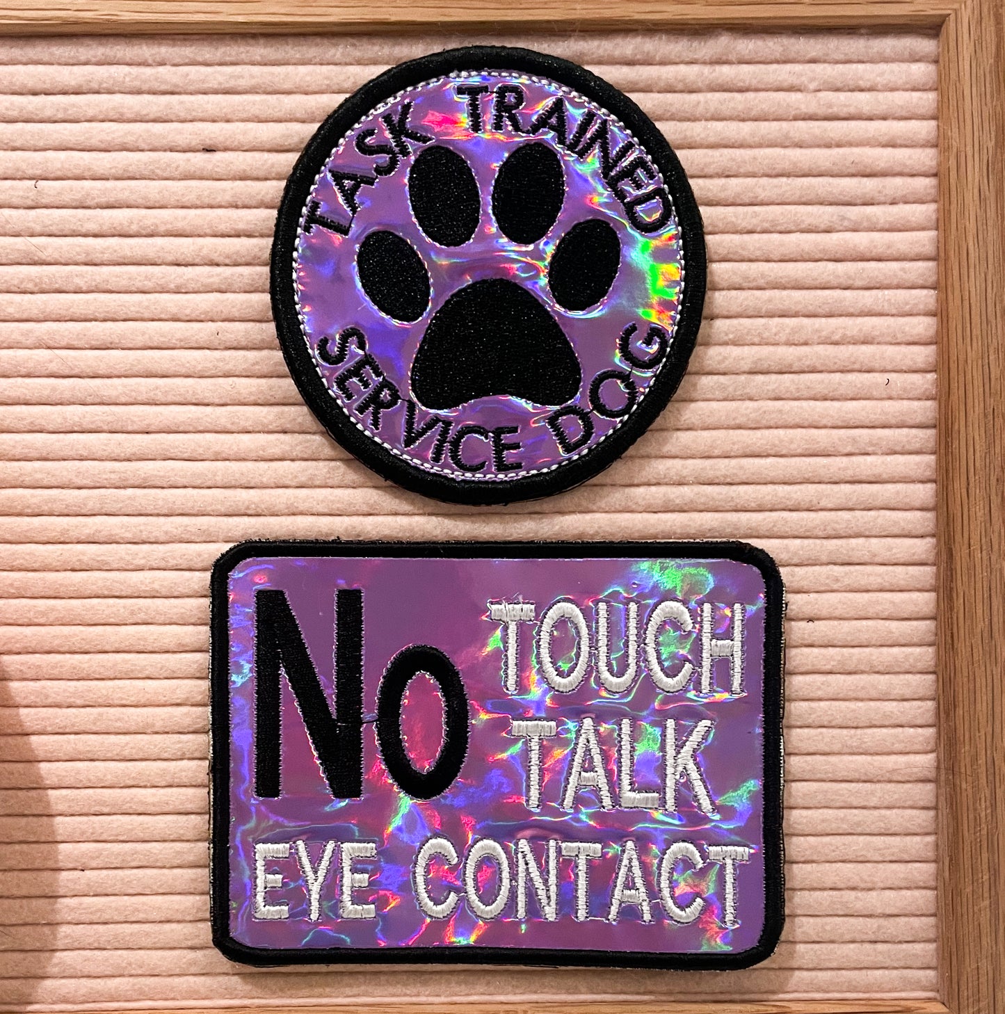 Purple Holographic Patch Set