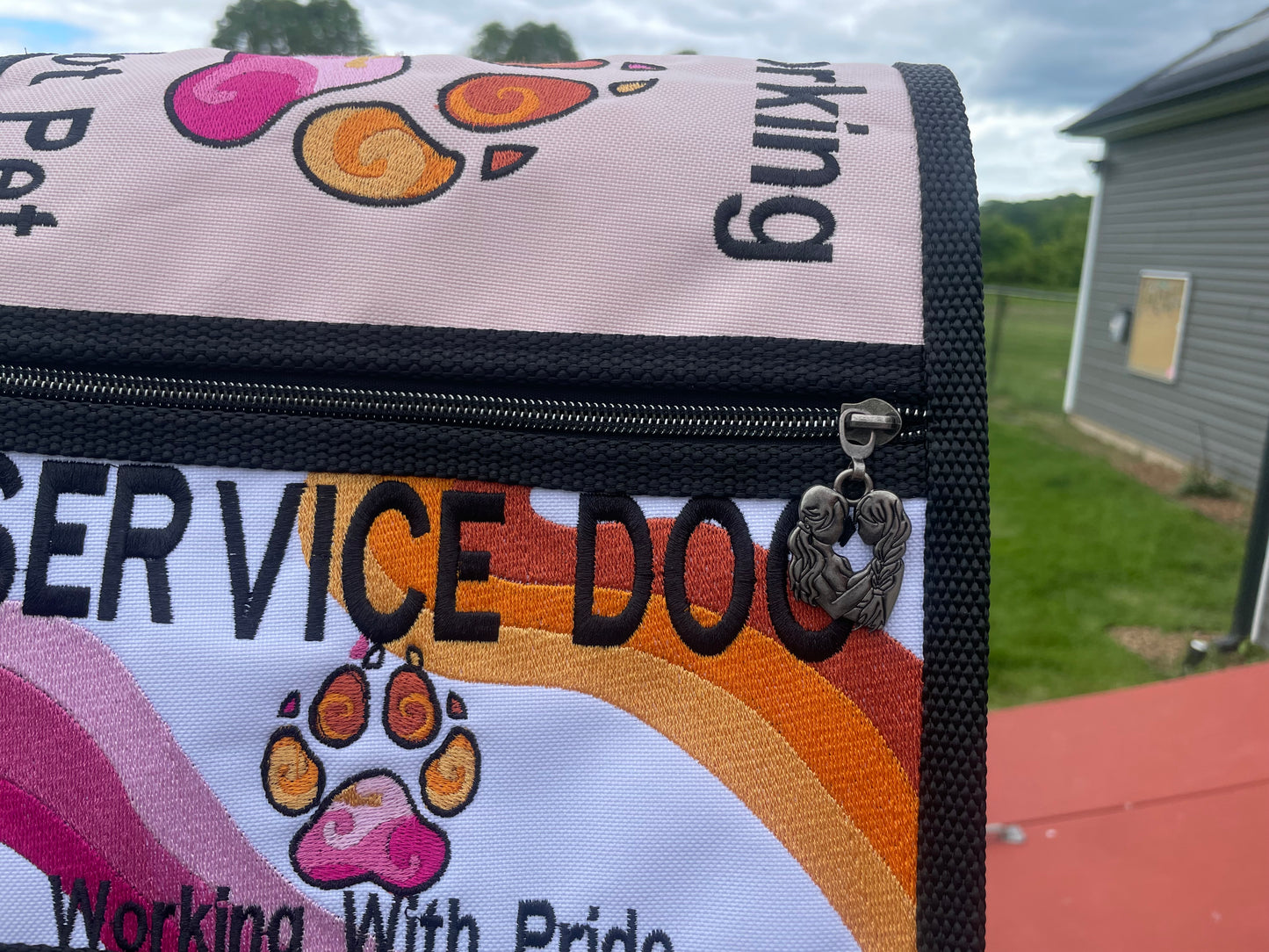 Lesbian Pride Vest and Snap Tab