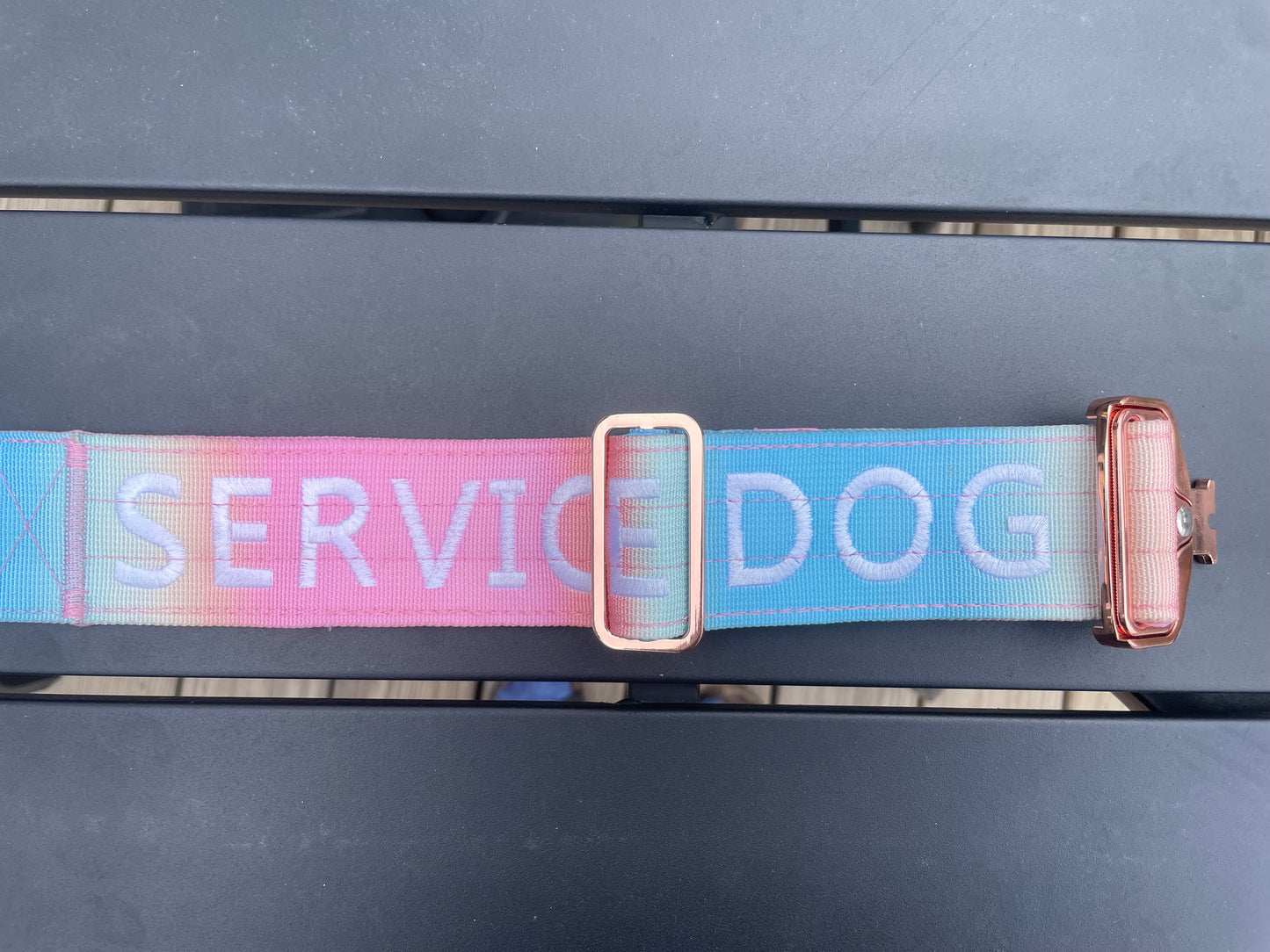 Ombre Service Dog Collar with Handle